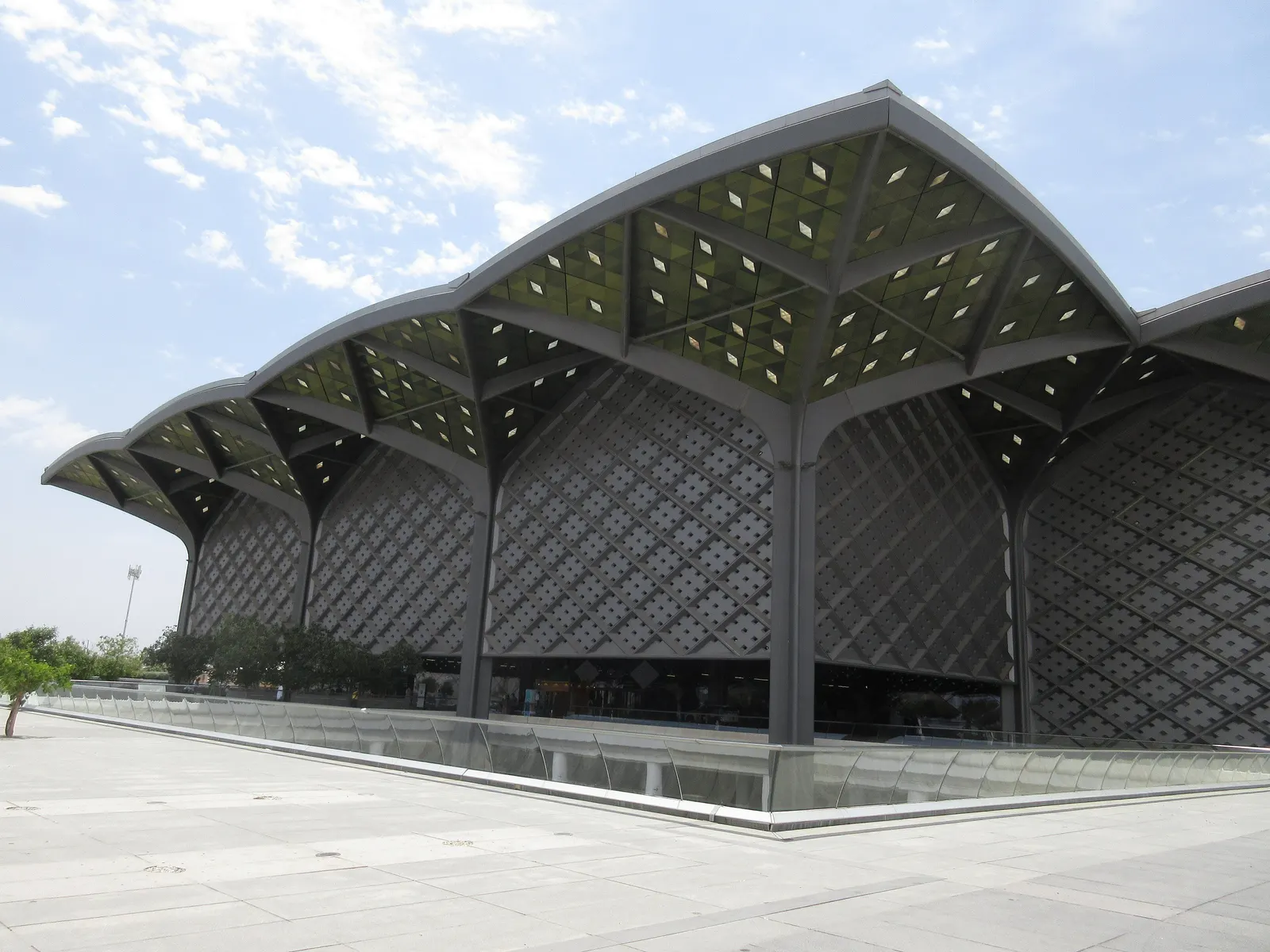 The canopy roof of the Haramain High Speed Railway station in Madinah
